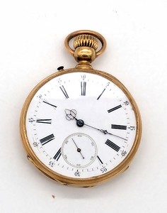 MONTRE-CHRONOMETRE DE POCHE en or (750),...